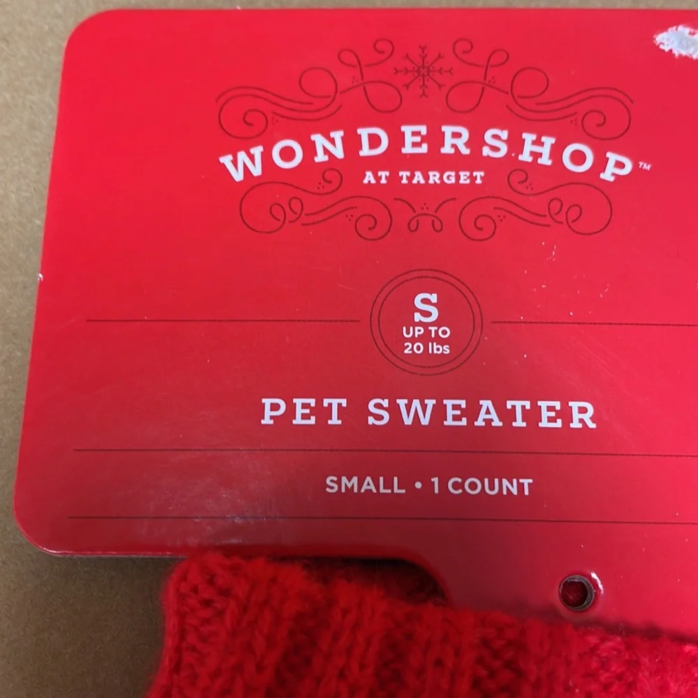 Dog clothing small pet sweater red
